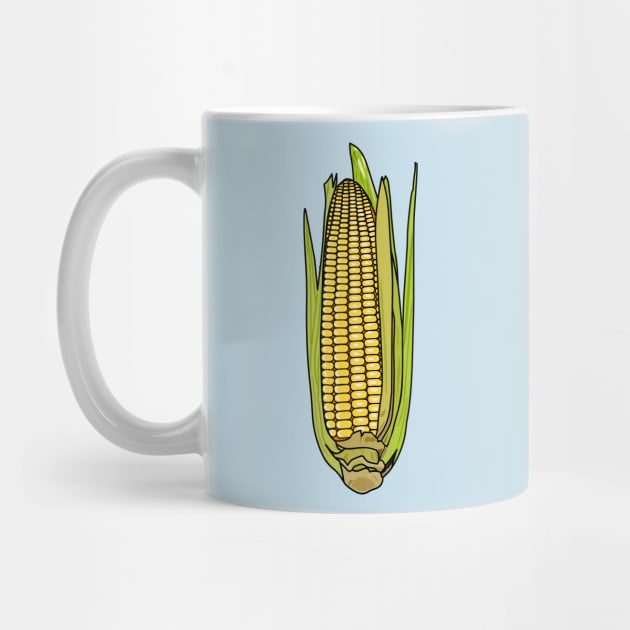 Corn cartoon illustration by Miss Cartoon